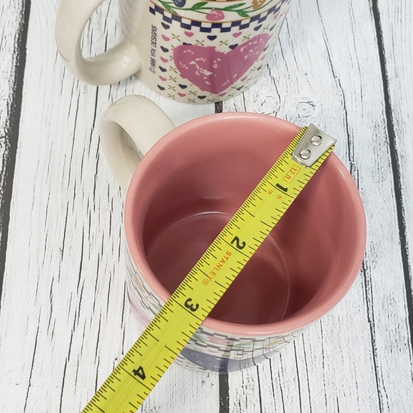 2 Vintage 1986 YFK Designs Hearts Delight Collection Mugs - Picture 7 of 9